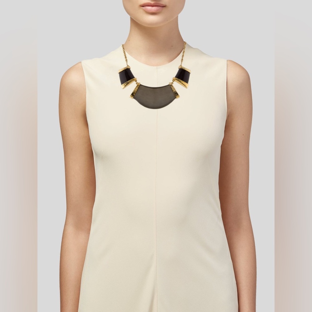 RARE Alexis Bittar Statement Lucite Collar Necklace Signed